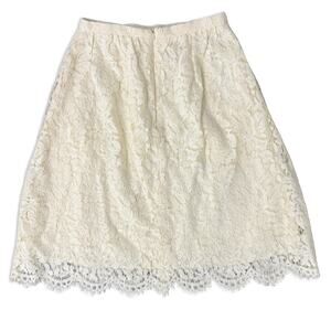 BHLDN Jenny Yoo Cream Lace Lydia A-Line Formal Knee Length Skirt size 0 NEW Tags